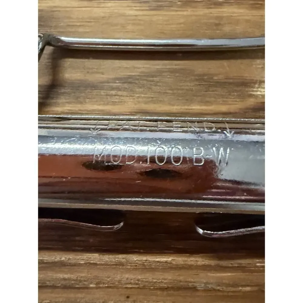 1961-64 Ford Seat Belt Retractors Pair MOD 100 B-W OEM Vintage Chrome-